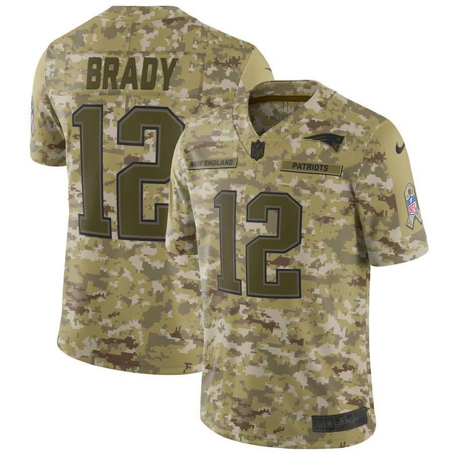 Men New England Patriots #12 Brady Nike Camo Salute to Service Retired Player Limited NFL Jerseys->tampa bay buccaneers->NFL Jersey